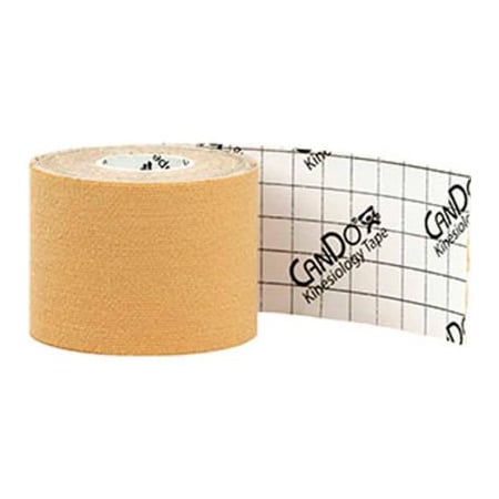Fabrication Enterprises CanDo Kinesiology Tape, 2" x 16.5 ft., Beige, Latex-Free, Case of 10 Rolls 24-4850-10